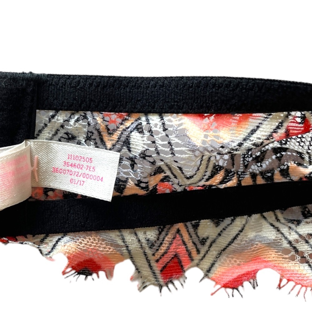 Victorias Secret PINK Lace Adjustable Halter Bralette Multi Color Black Small - Picture 8 of 10
